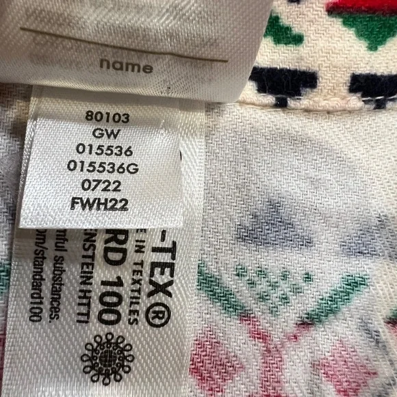 Hanna Andersson Dear Deer Holiday Flannel Scandinavian Night Shirt Nightgown M - Picture 8 of 12